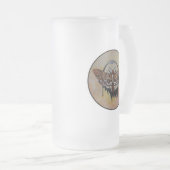 死の頭部のタカガ フロストグラスビールジョッキ (正面右)