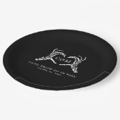 死の骸骨とバラまで愛結婚者 ペーパープレート (アングル)