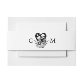 死の骸骨とバラまで愛結婚者 招待状ベリーバンド