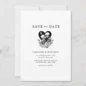 死の骸骨とバラまで愛結婚者 招待状 (正面)