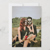 死の骸骨とバラまで愛結婚者 招待状 (裏面)