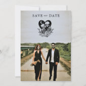 死の骸骨とバラまで愛結婚者 招待状 (正面)