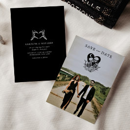 死の骸骨とバラまで愛結婚者 招待状