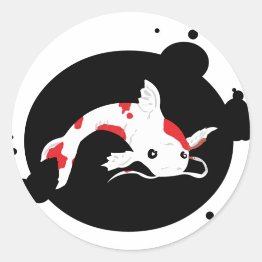 死の魚シール ラウンドシール (正面)