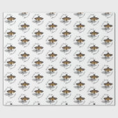 死の鷹の頭モノグラム ラッピングペーパー (フラット)