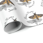 死の鷹の頭モノグラム ラッピングペーパー (ロールコーナー)