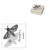 死の鷹の頭モノグラム ラバースタンプ (押印)