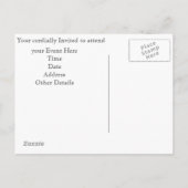 死のhathチャームの招待状の郵便はがき インビテーションポストカード (裏面)