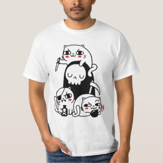 死はオビンスンの猫派 Tシャツ