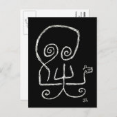 「死はグッドビーを憎む」(黒) – はがき (正面/裏面)