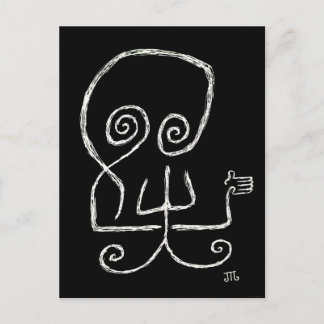 「死はグッドビーを憎む」（黒） – はがき