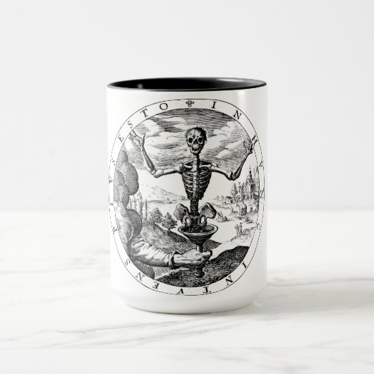 死はサレムのコーヒー・マグに来ます マグカップ (中央)