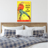 死はナイトウェスタンの本のカバーに乗る キャンバスプリント (インサイチュ (寝室))