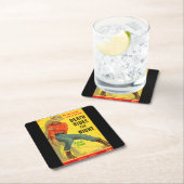 死はナイトウェスタンの本のカバーに乗る スクエアペーパーコースター (インサイチュ)