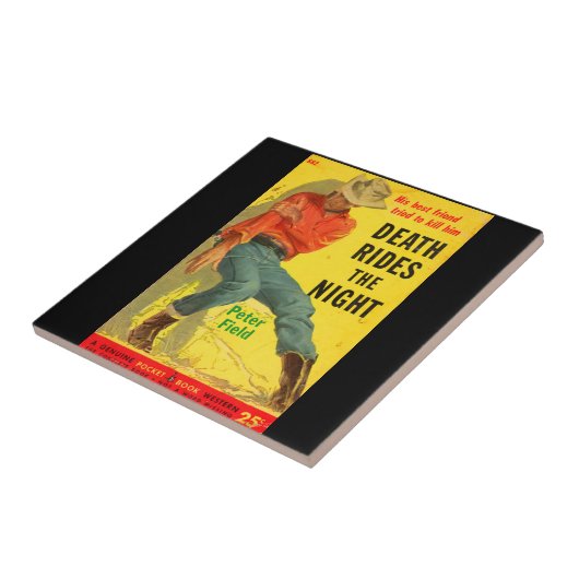 死はナイトウェスタンの本のカバーに乗る タイル (側面)