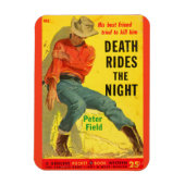 死はナイトウェスタンの本のカバーに乗る マグネット (縦)
