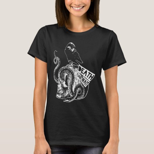 死は待つことができる Tシャツ (正面)