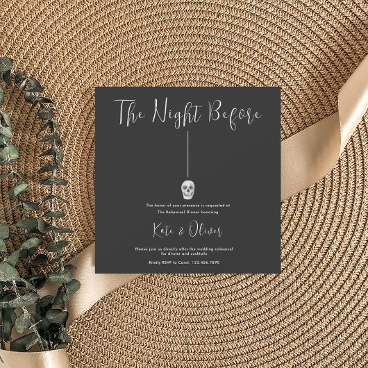 死は我々の一部のリハ結婚ーサルディナー 招待状