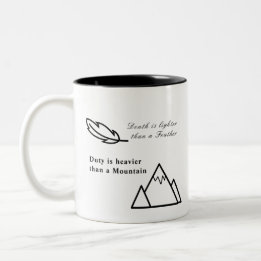 死は羽より軽いです ツートーンマグカップ