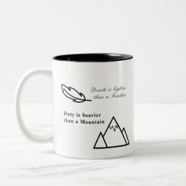 死は羽より軽いです ツートーンマグカップ