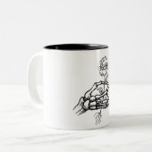 死は自然で温かい飲み物のマグ ツートーンマグカップ (正面左)