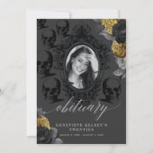 『死は青春の死』 招待状 (正面)