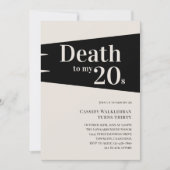 死は20代30歳の誕生日 招待状 (正面)