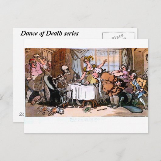 死は、これらの味わい食事を楽しむあなたのはがきを喜ぶ ポストカード (正面/裏面)