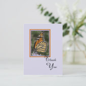 死または悔やみや弔慰感謝ポストカード – 蝶 ポストカード (スタンド正面)