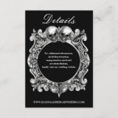 死までゴシックスカルモノグラム結婚ズ エンクロージャーカード (正面)