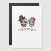 死まで愛するウェディング花嫁と花婿の骸骨プリント (正面/裏面)