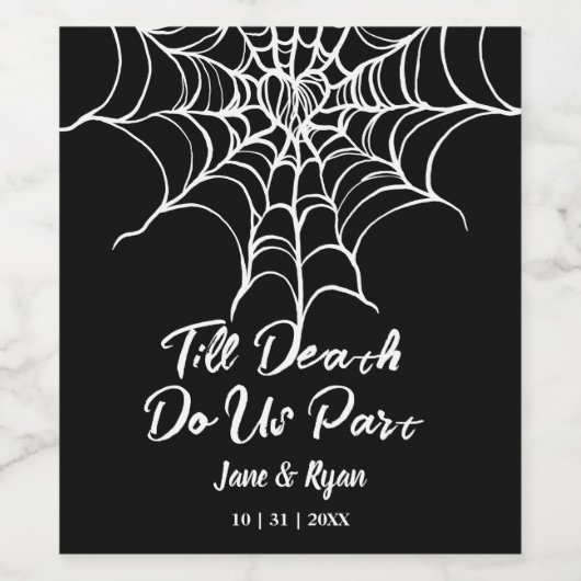 死まで |ゴシック様式のブラックハロウディングワイン ワインラベル (シングルラベル)