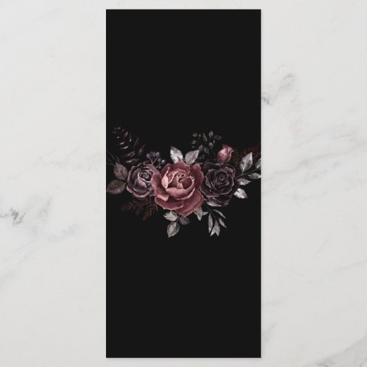 死まで |黒ゴシック色の濃いフローラメエレガントニュー メニュー (裏面)