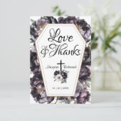 死まで | Gothic Black Peonies棺ありがとう サンキューカード (スタンド正面)