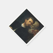 死をバイオリン弾きとして描いたセルフポートレート（byベックリン） スタンダードカクテルナプキン (角)