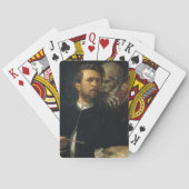 死をバイオリン弾きとして描いたセルフポートレート（byベックリン） トランプ (裏面)