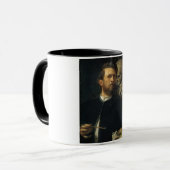 死をバイオリン弾きとして描いたセルフポートレート(byベックリン) マグカップ (正面左)