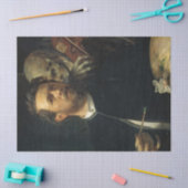 死をバイオリン弾きとして描いたセルフポートレート(byベックリン) 薄葉紙 (クラフト)