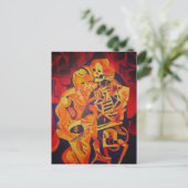 死を受け入れる カラフルな幾何学アート ポストカード (スタンド正面)