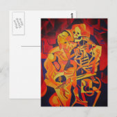 死を受け入れる カラフルな幾何学アート ポストカード (正面/裏面)