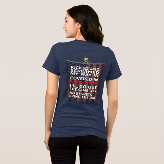 死を忘れるな トライブレンドＴシャツ (裏面全面)