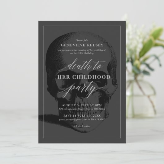 死を迎える子どもの頃の13歳の誕生日パーティー 招待状 (スタンド正面)