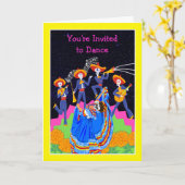 死んだお祝いとパーティの招待状 カード (黄色い花)