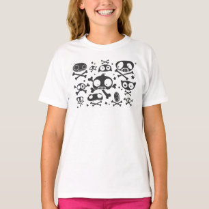 死んだかわいいスカルと骨 Tシャツ