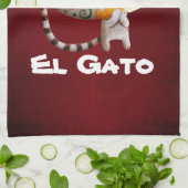 死んだかわいい猫の日 キッチンタオル (折り畳み)