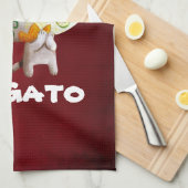 死んだかわいい猫の日 キッチンタオル (四つ折り)