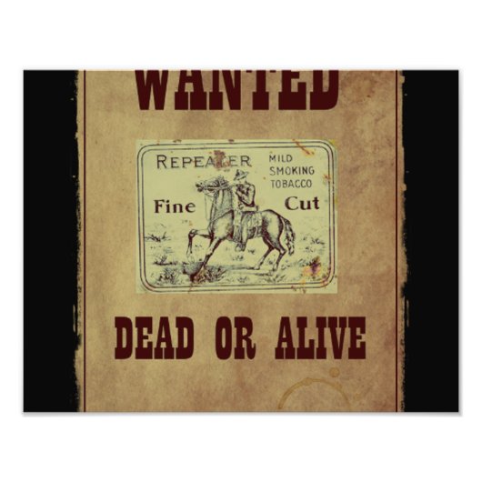 死んだか生きたか指名手配 フォトプリント            (正面)