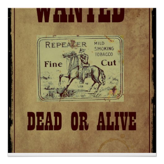 死んだか生きたか指名手配 ポスター (正面)