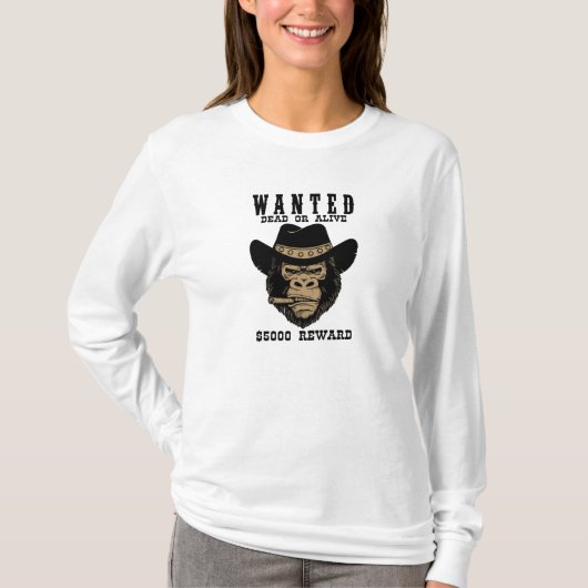 死んだか生きたか指名手配 Tシャツ (正面)