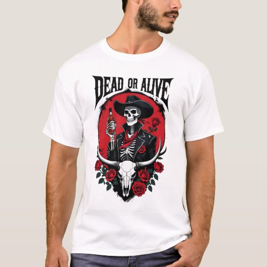 死んだか生きているTシャツ Tシャツ (正面)